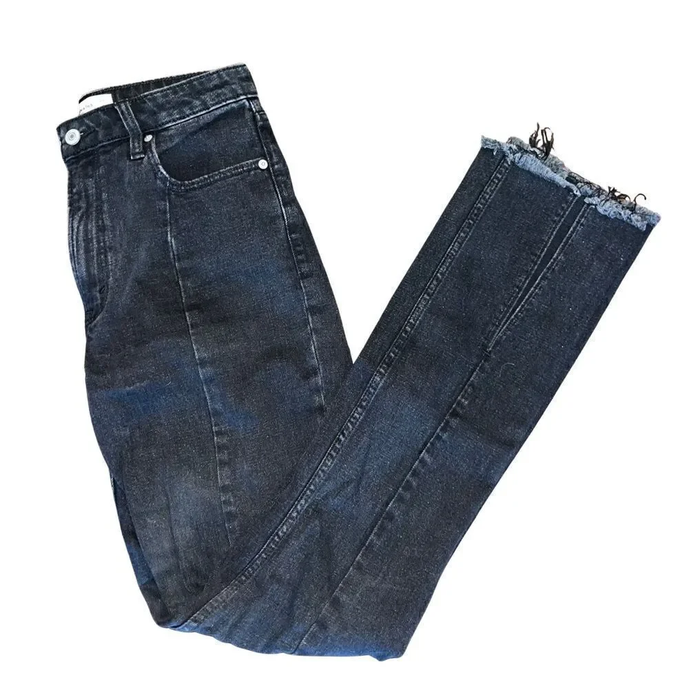 Abercrombie high waist split front jeans